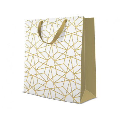Darčeková taška zlato - biela