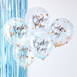 Transparentný balón s konfetami Baby Boy