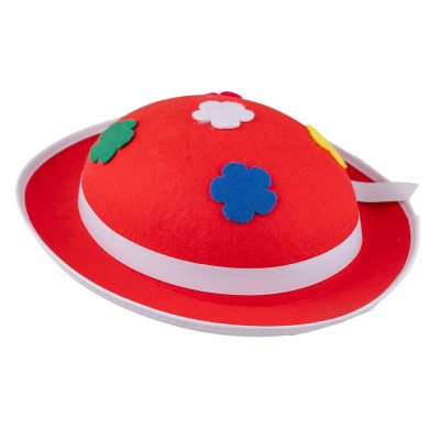 Klaunský klobúk červený