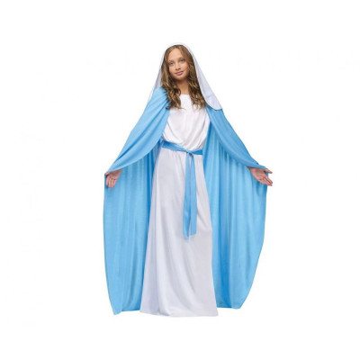 Dievčenský kostým Panna Mária veľkosť 100-110 cm