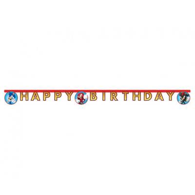 Banner Happy Birthday Sonic