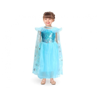 Dievčenský kostým Modrá Princezná veľkosť 95/110 cm