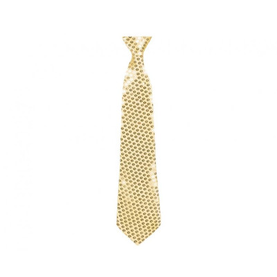 Zlatá kravata s flitrami