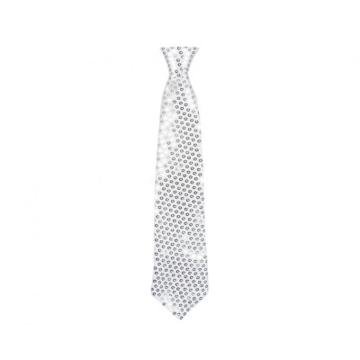 Strieborná kravata s flitrami