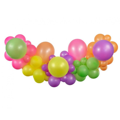 Balónová dekoračná sada neonová farebná