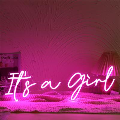 Prenájom LED neonový nápis It´s a girl