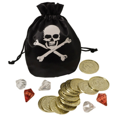 Pirátske mince a drahokamy