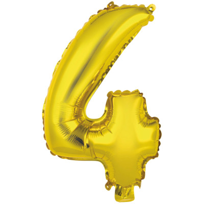 Fóliový balón 4 zlatý