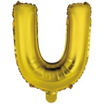Fóliový balón U zlatý