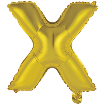 Fóliový balón X zlatý