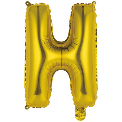 Fóliový balón H zlatý