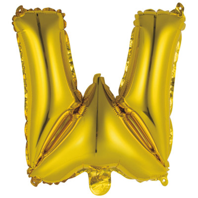 Fóliový balón W zlatý