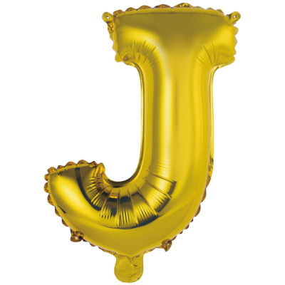 Fóliový balón J zlatý