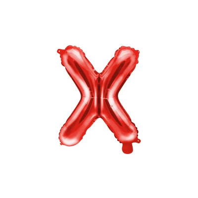Fóliový balón X červený