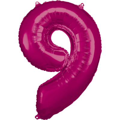 Fóliový balón 9 ružový
