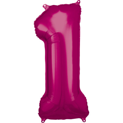 Fóliový balón 1 ružový