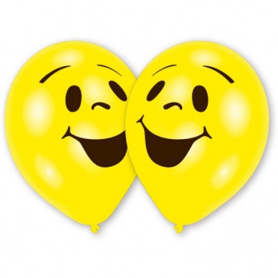Latexové balóny usmievavé tváre 25.4 cm