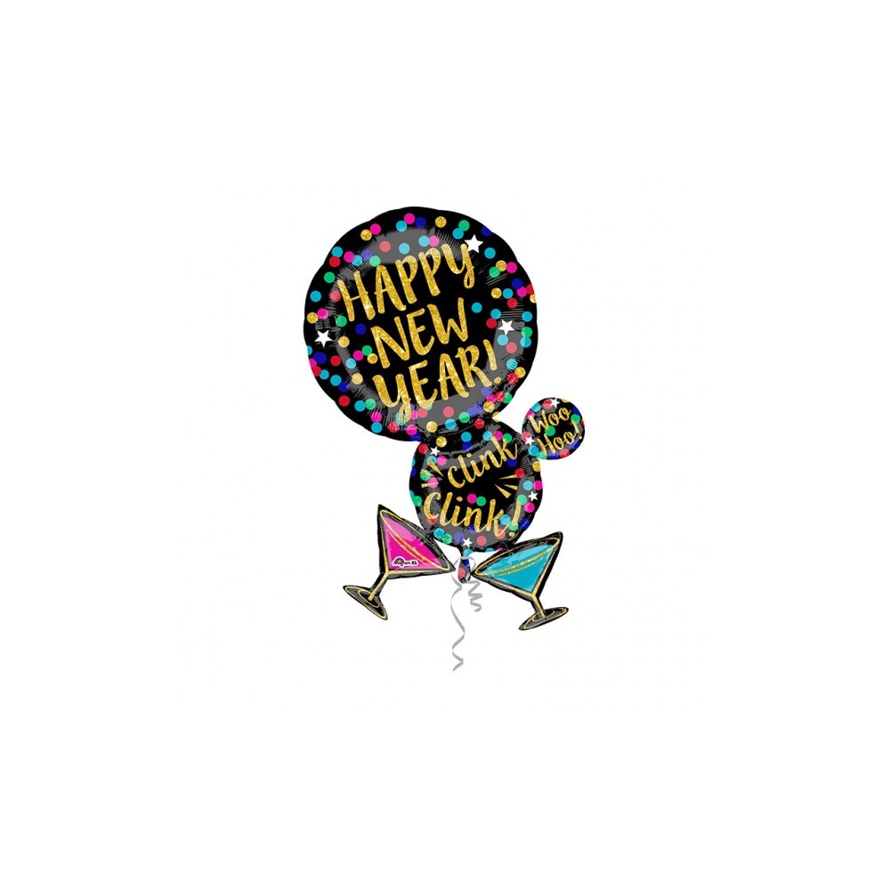 Fóliový supershape balón Šťastný nový rok Fóliový supershape balón Šťastný nový rok