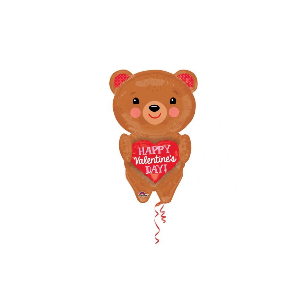 Fóliový balón SuperShape medveď so srdcom