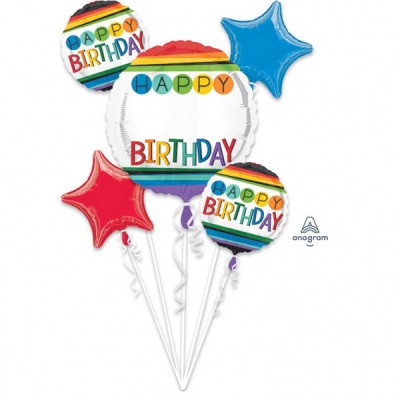 Buketa fóliových balónov Rainbow Birthday