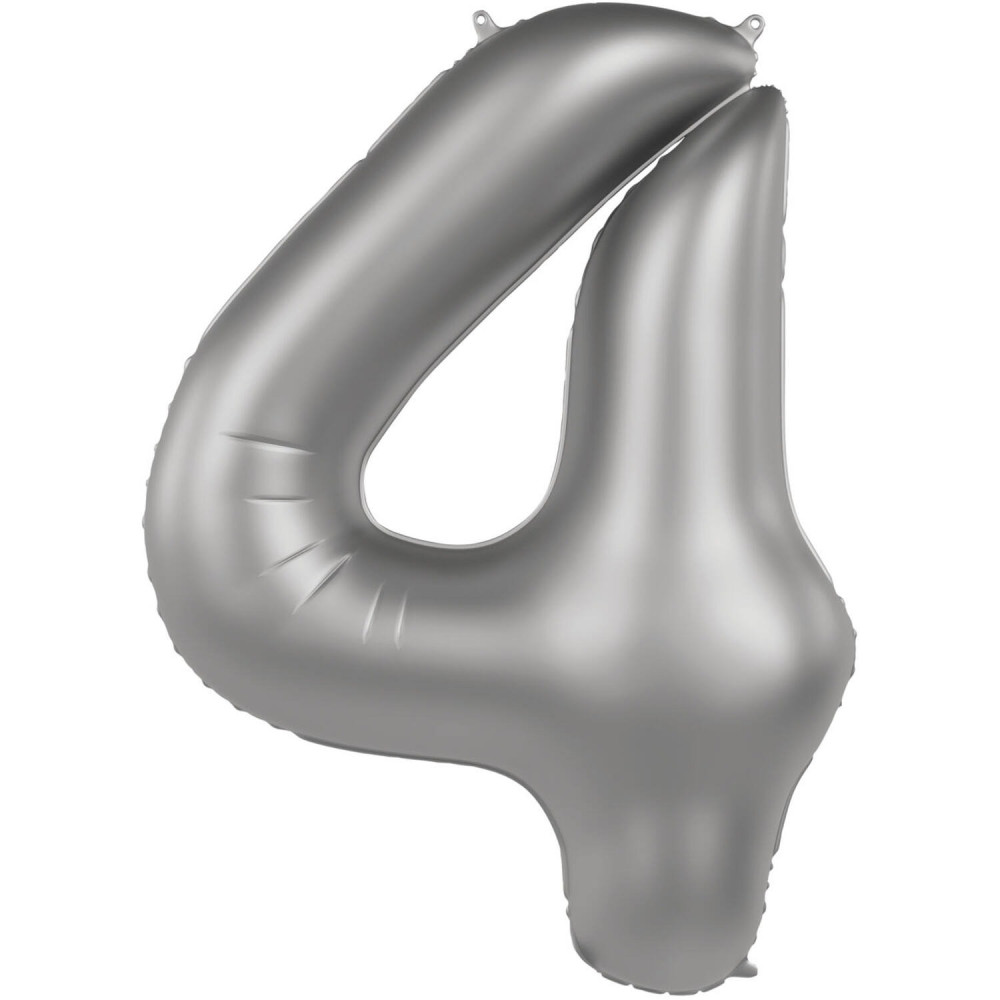 Fóliový balón číslo 4 Moonlight silver Fóliový balón číslo 4 Moonlight silver