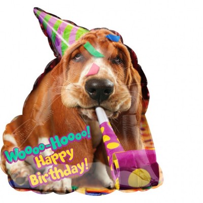 Fóliový balón SuperShape Pes, Happy Birthday