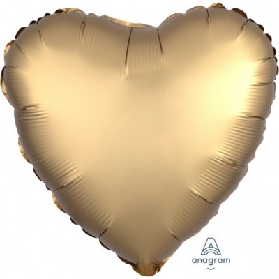 Fóliový balón Satin Luxe zlaté srdce
