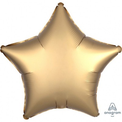 Fóliový balón Satin Luxe zlatá hviezda