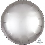 Fóliový balón Satin Luxe strieborný guľatý