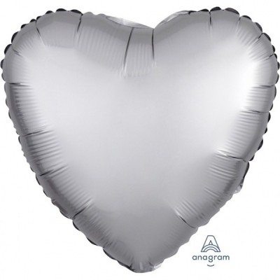 Fóliový balón Satin Luxe strieborné srdce