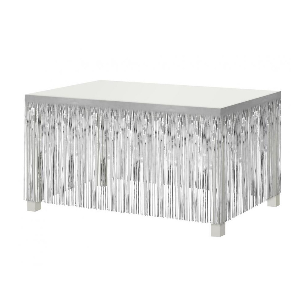 Dekorácia na okraj stola strieborná 80 x 300 cm Dekorácia na okraj stola strieborná 80 x 300 cm