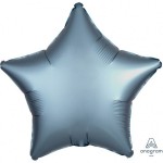Fóliový balón Satin Luxe hviezda modrá ocel