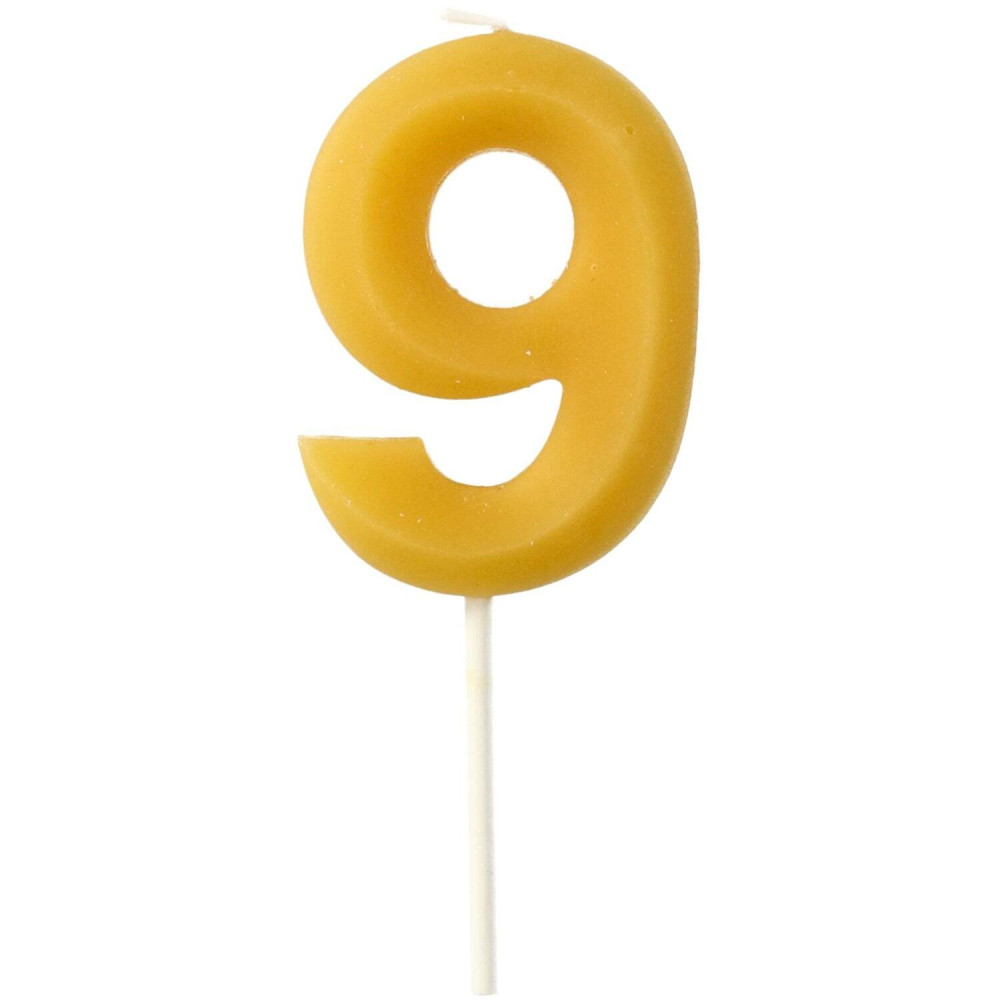 Sviečka číslo 9 zo včelieho vosku Sviečka číslo 9 zo včelieho vosku