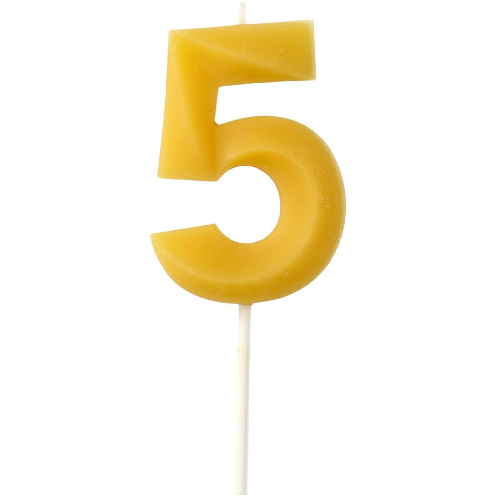 Sviečka číslo 5 zo včelieho vosku Sviečka číslo 5 zo včelieho vosku