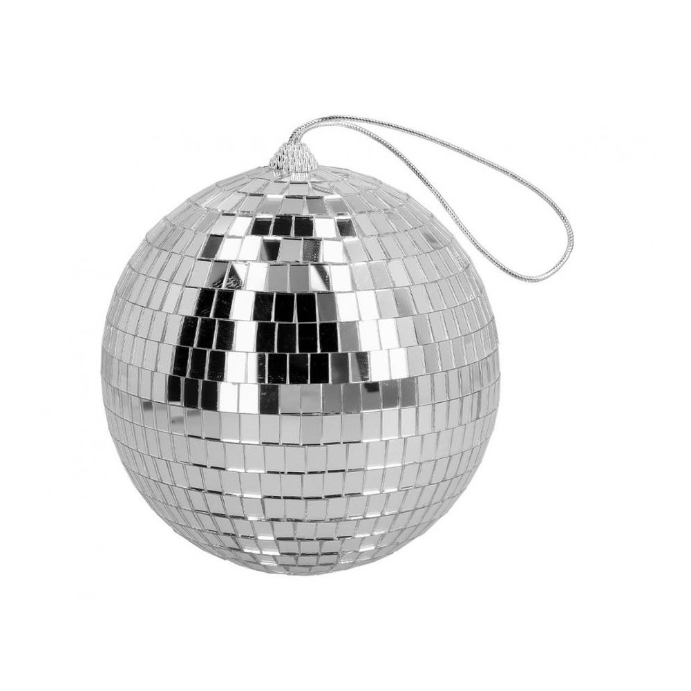 Disco guľa strieborná 15 cm Disco guľa strieborná 15 cm