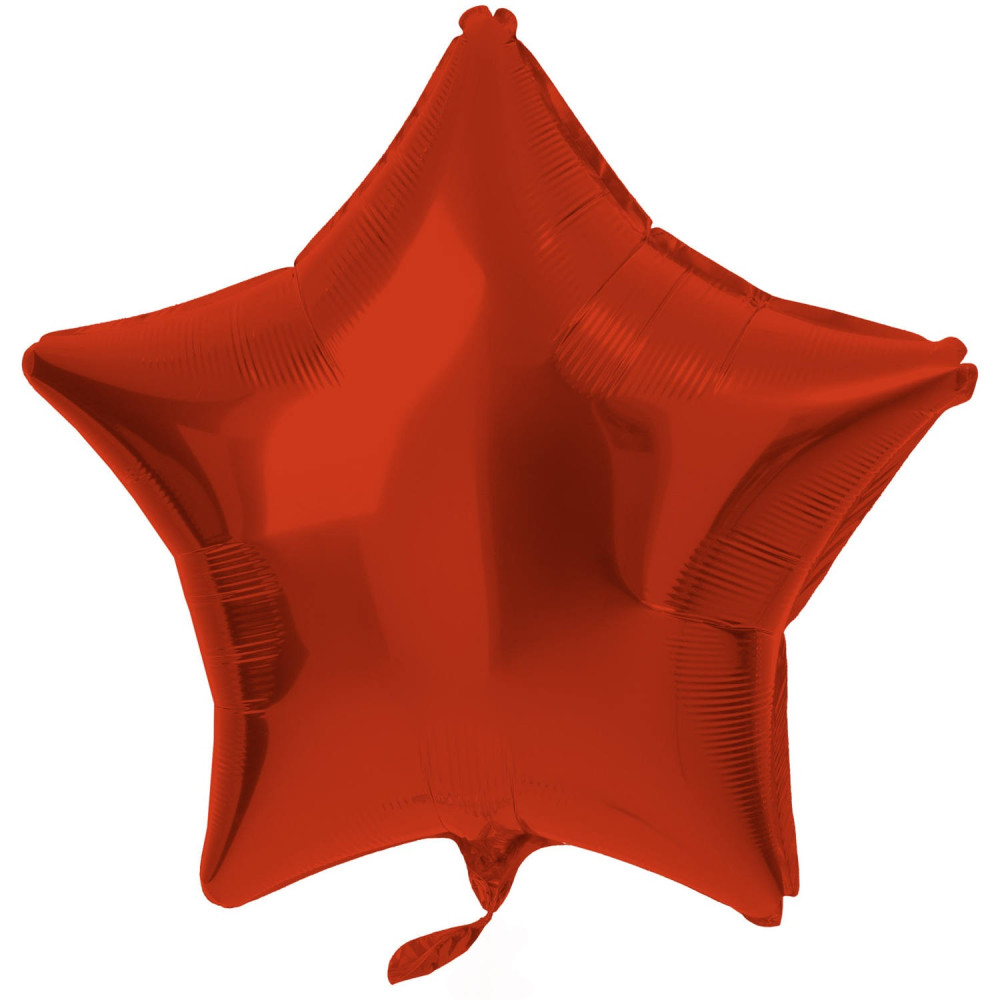 Fóliový balón hviezda metalická matná červená Fóliový balón hviezda metalická matná červená