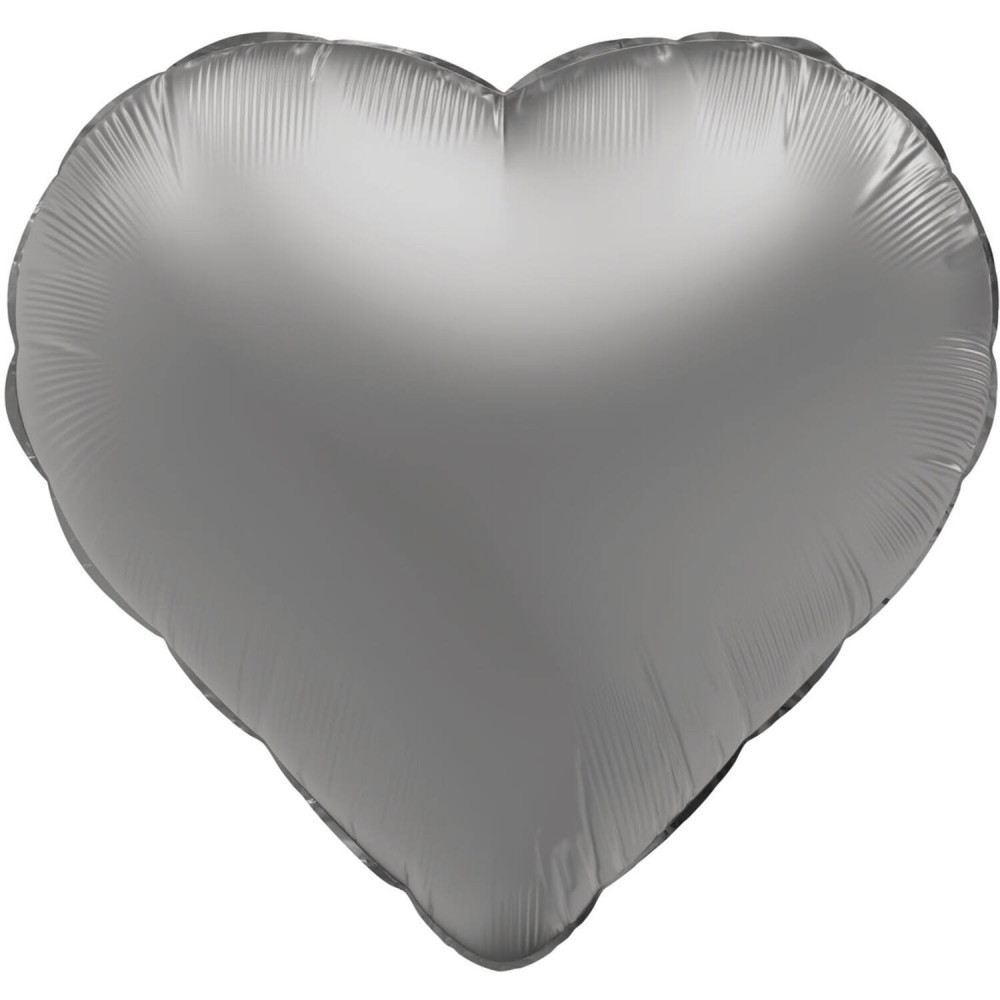 Fóliový balón srdce matná Moonlight silver Fóliový balón srdce matná Moonlight silver