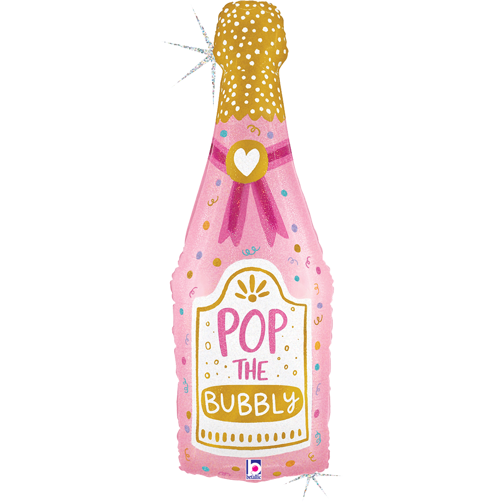 Fóliový Supershape balón holografický Šampanské Fóliový Supershape balón holografický Šampanské