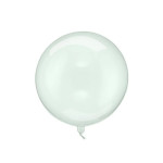 Transparentný Bobo balón zelený