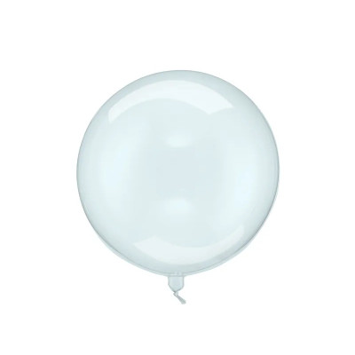 Transparentný Bobo balón modrý
