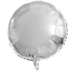 Fóliový balón kruh lesklá strieborná