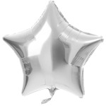 Fóliový balón hviezda lesklá strieborná