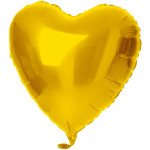 Fóliový balón srdce lesklá zlatá