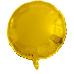 Fóliový balón kruh lesklá zlatá