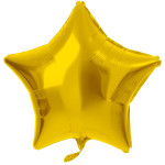 Fóliový balón hviezda lesklá zlatá