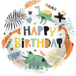 Fóliový balón Happy Birthday Dinosaur