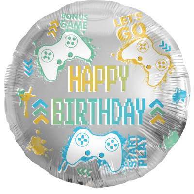 Fóliový balón Happy Birthday Game