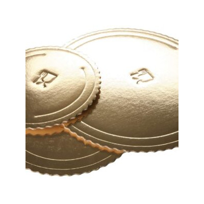 Zlatý podnos na tortu z 3-vrstvej lepenky  Ø 32 cm