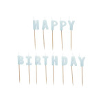 Sviečky Happy Birthday svetlo modré
