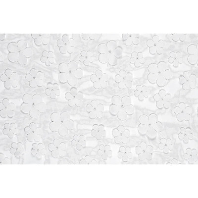 Dekoračný behúň na stôl s bielymi kvietkami 26 x 500 cm